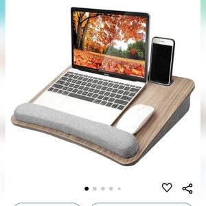 HUANUO Lap Laptop Desk - Portable Lap Desk with Pillow Cushion, Fits up to 15.6